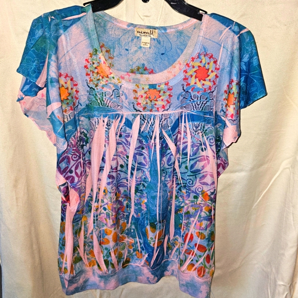 Beautiful pastel colors printed blouse/top